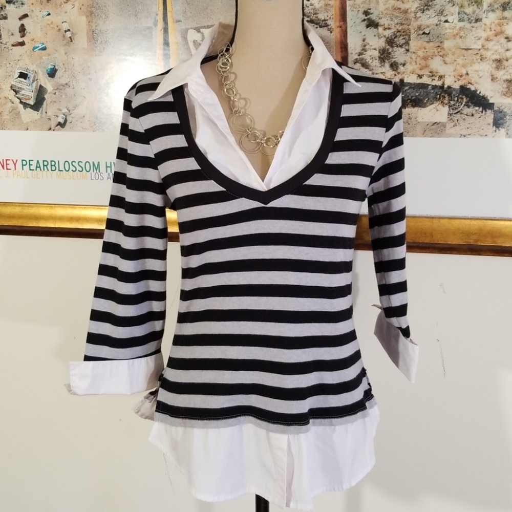 Voice striped top shirt.  Size XL runs Smaller.